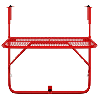 Balkontafel 60X40 Cm Staal Rood