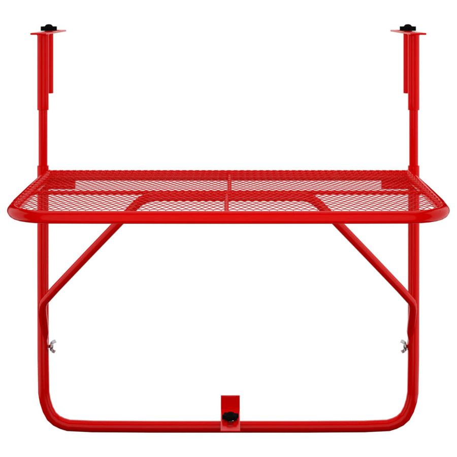Balkontafel 60X40 Cm Staal Rood