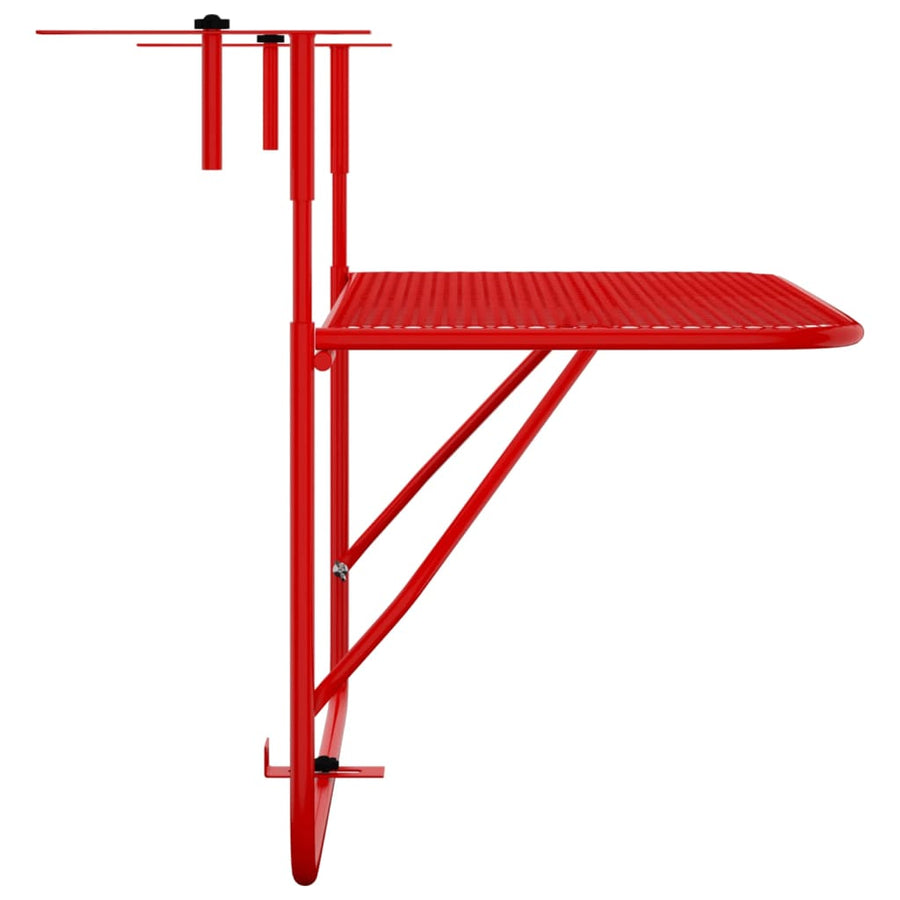 Balkontafel 60X40 Cm Staal Rood