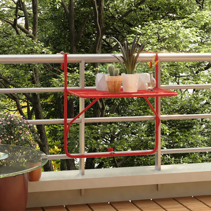 Balkontafel 60X40 Cm Staal Rood