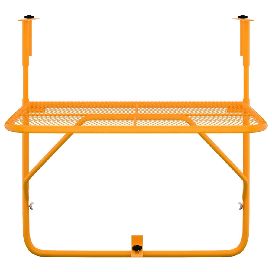 Balkontafel 60x40 cm staal geel Geel