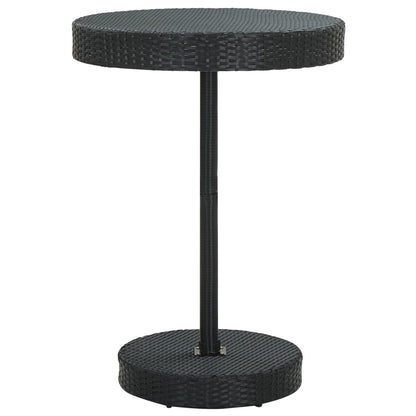 -Delige Tuinbarset Met Kussens Poly Rattan 5 Zwart
