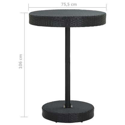 -Delige Tuinbarset Met Kussens Poly Rattan 5 Zwart