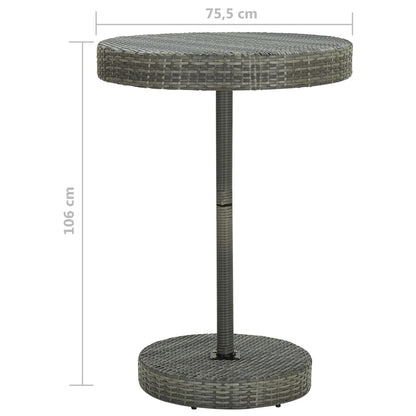 -Delige Tuinbarset Met Kussens Poly Rattan 5 Grijs