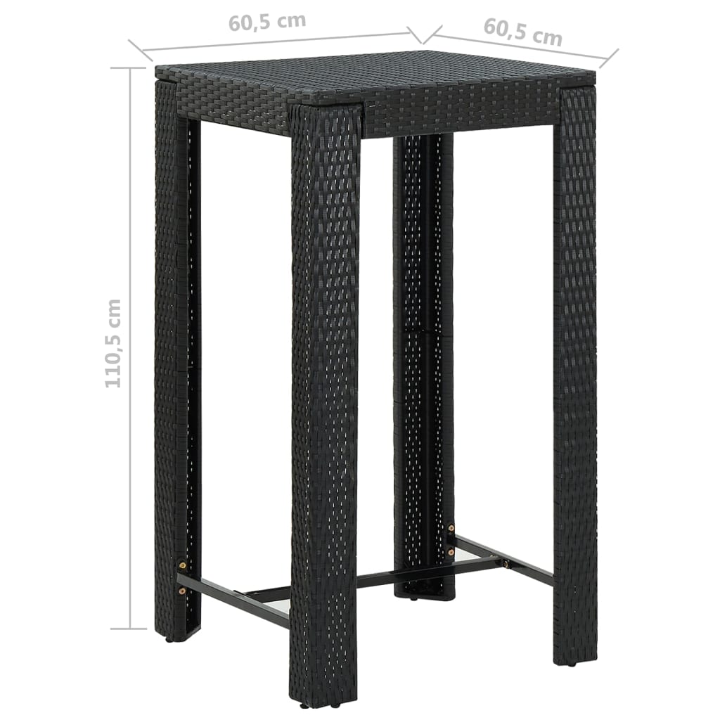 5-Delige Tuinbarset Met Kussens Poly Rattan 4