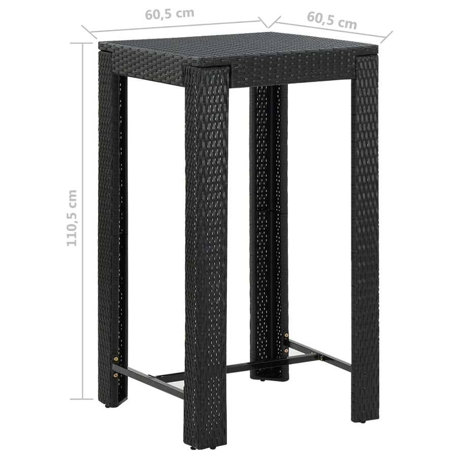 5-Delige Tuinbarset Met Kussens Poly Rattan 4