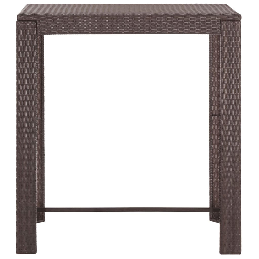 5-Delige Tuinbarset Met Kussens Poly Rattan Bruin