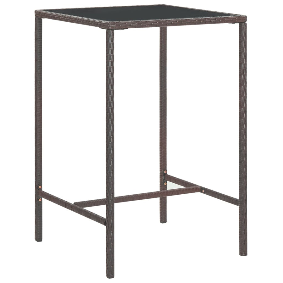 -Delige Tuinbarset Met Kussens Poly Rattan 5 70 x 70 x 110 cm Bruin