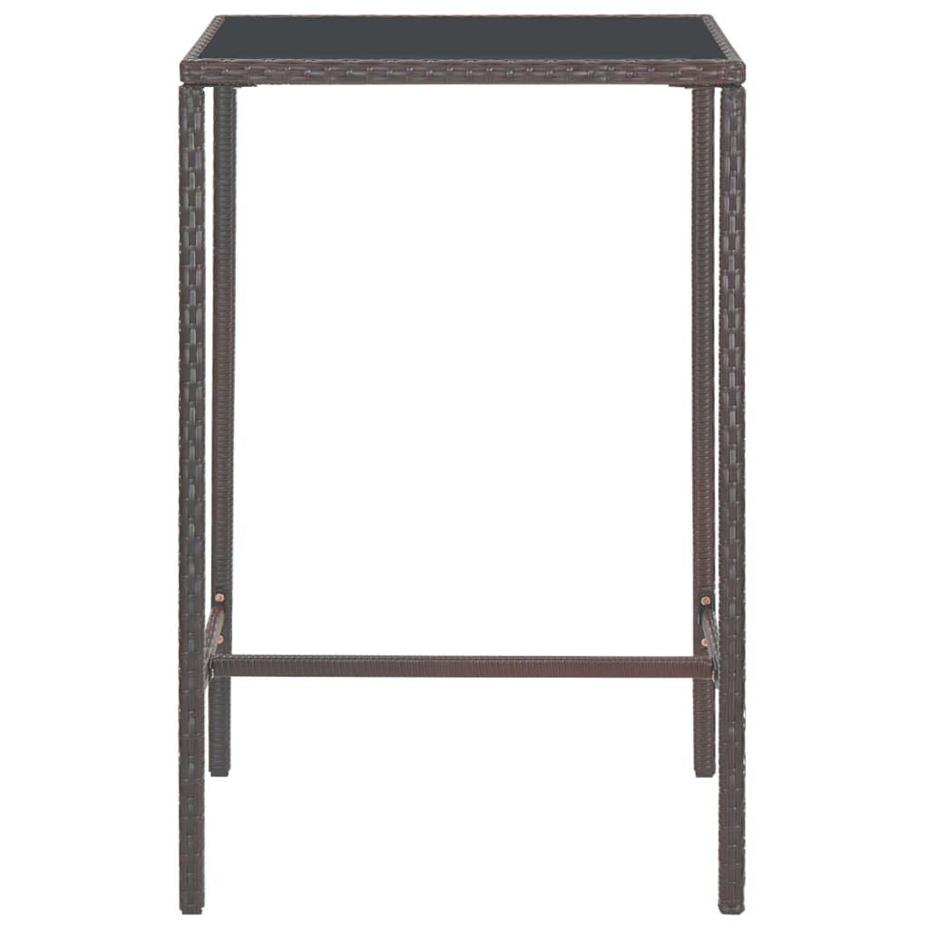 -Delige Tuinbarset Met Kussens Poly Rattan 5 70 x 70 x 110 cm Bruin