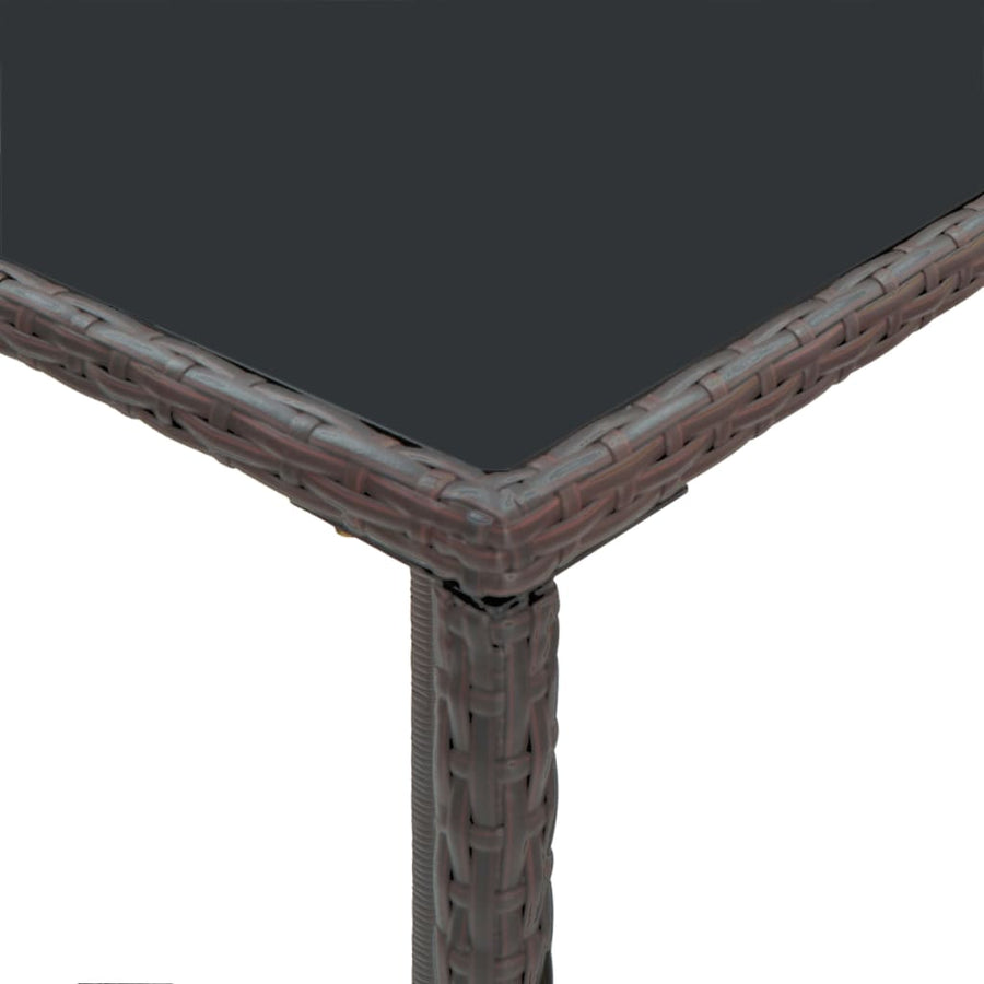 -Delige Tuinbarset Met Kussens Poly Rattan 5 70 x 70 x 110 cm Bruin