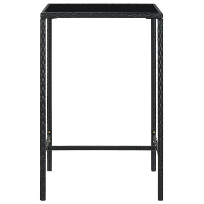 -Delige Tuinbarset Met Kussens Poly Rattan 5 70 x 70 x 110 cm Zwart