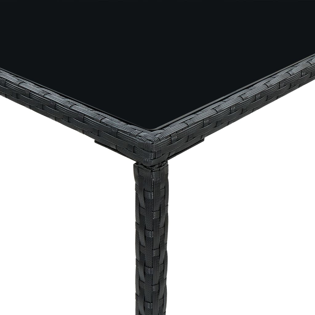 -Delige Tuinbarset Met Kussens Poly Rattan 5 70 x 70 x 110 cm Zwart