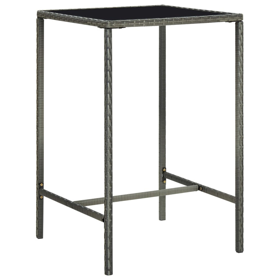 -Delige Tuinbarset Met Kussens Poly Rattan 5 70 x 70 x 110 cm Grijs