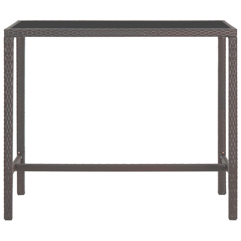 -Delige Tuinbarset Met Kussens Poly Rattan 5 130 x 60 x 110 cm Bruin
