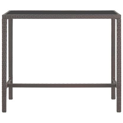 -Delige Tuinbarset Met Kussens Poly Rattan 5 130 x 60 x 110 cm Bruin