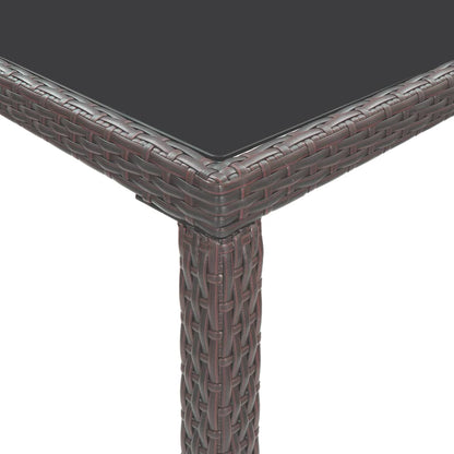 -Delige Tuinbarset Met Kussens Poly Rattan 5 130 x 60 x 110 cm Bruin