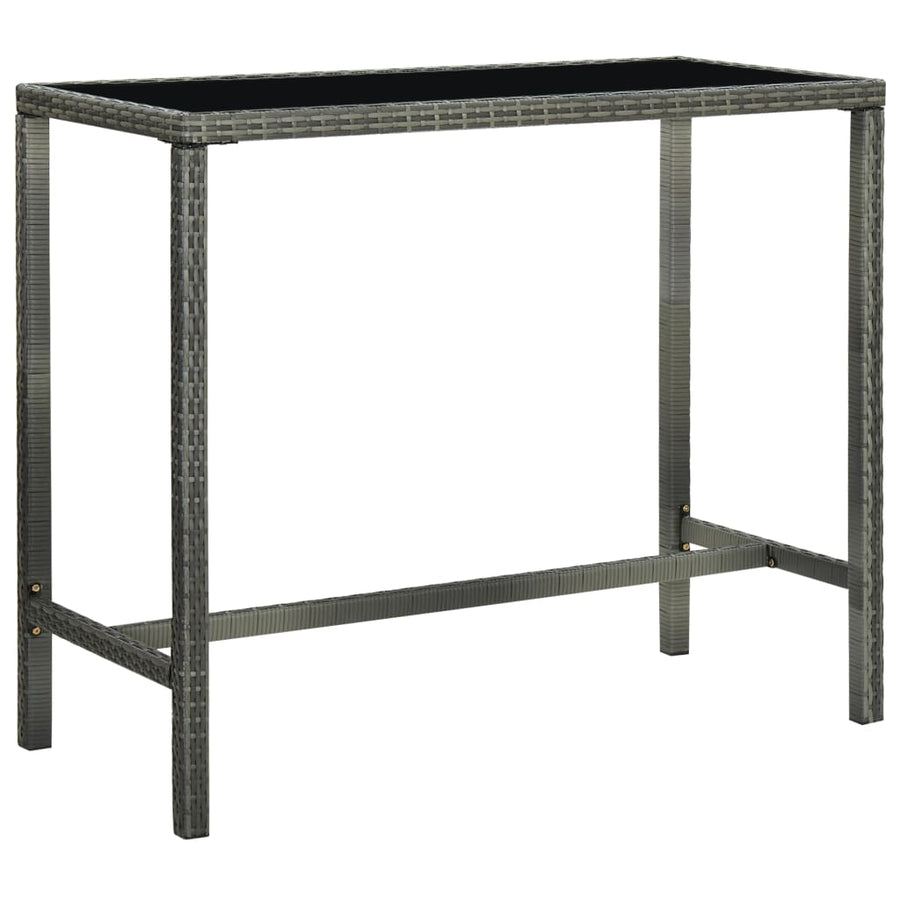 -Delige Tuinbarset Met Kussens Poly Rattan 5 130 x 60 x 110 cm Grijs