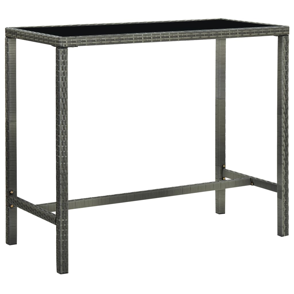 -Delige Tuinbarset Met Kussens Poly Rattan 7 130 x 60 x 110 cm Grijs