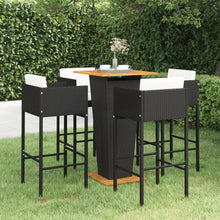 5-Delige Tuinbarset Met Kussens Poly Rattan 4
