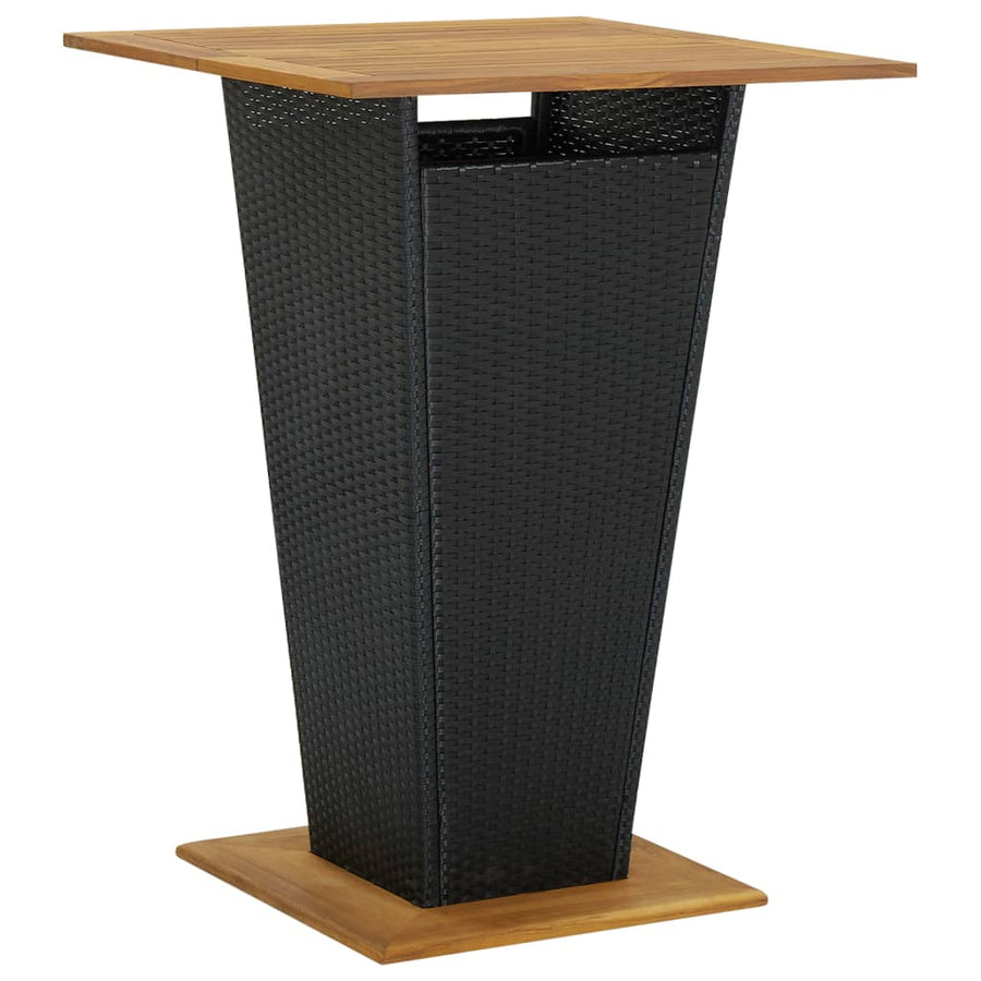 -Delige Tuinbarset Met Kussens Poly Rattan 5 80 x 80 x 110 cm Zwart