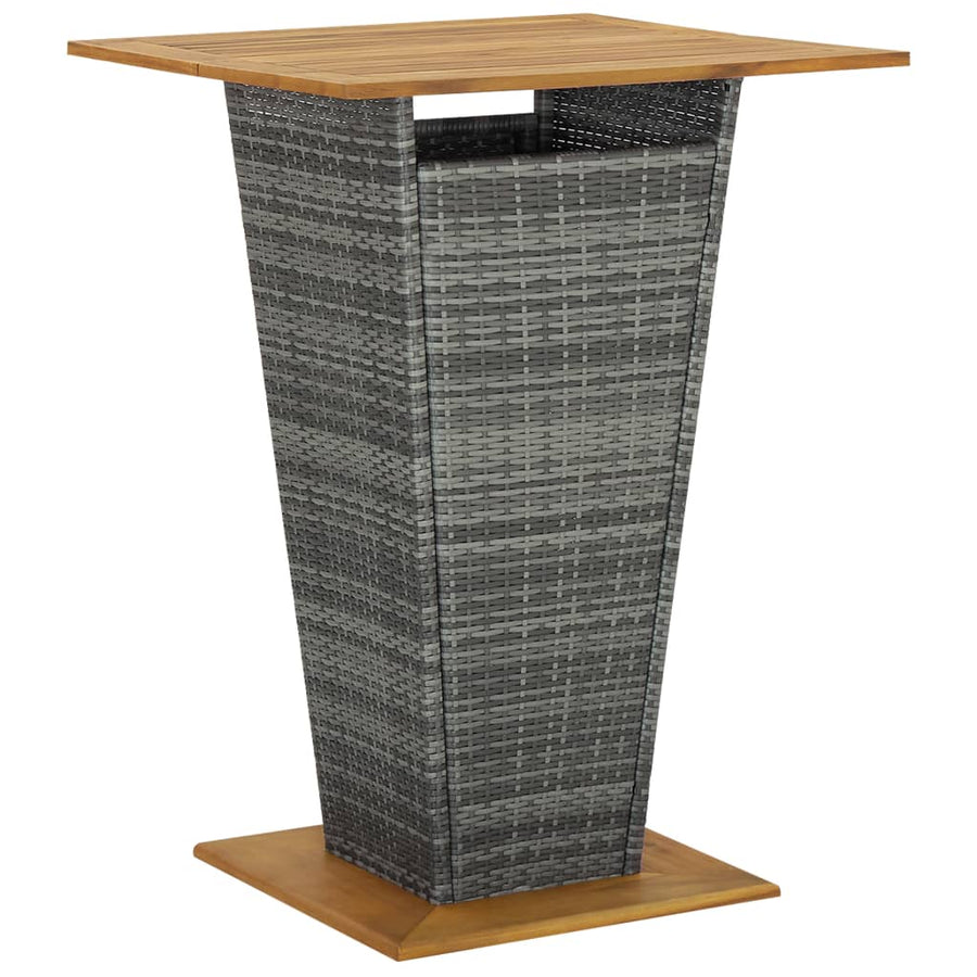 -Delige Tuinbarset Met Kussens Poly Rattan 5 80 x 80 x 110 cm Grijs