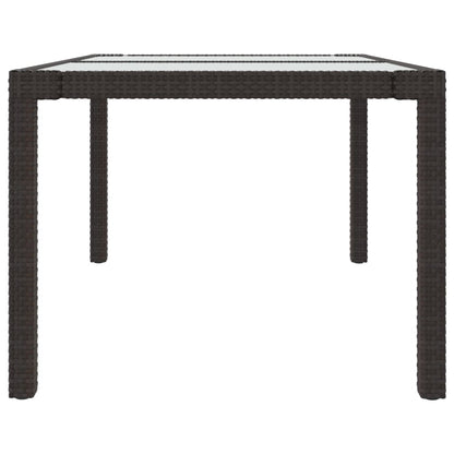-Delige Tuinset Met Kussens Poly Rattan 5 150 cm tafellengte Bruin en wit