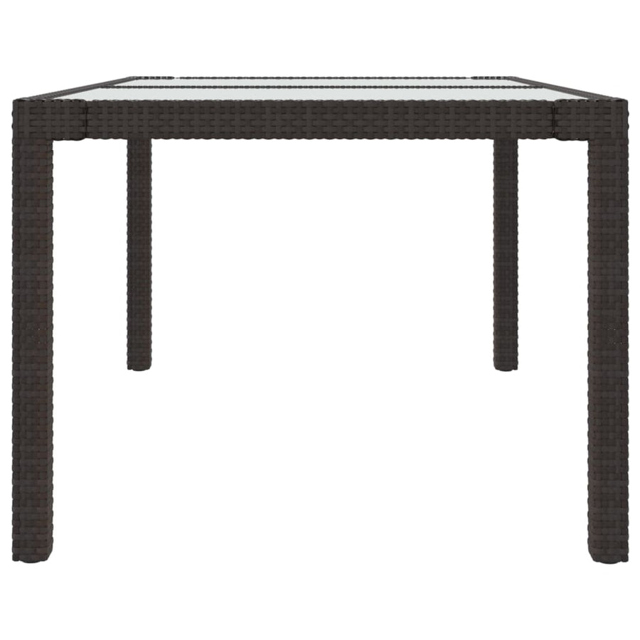 -Delige Tuinset Met Kussens Poly Rattan 5 150 cm tafellengte Bruin en wit