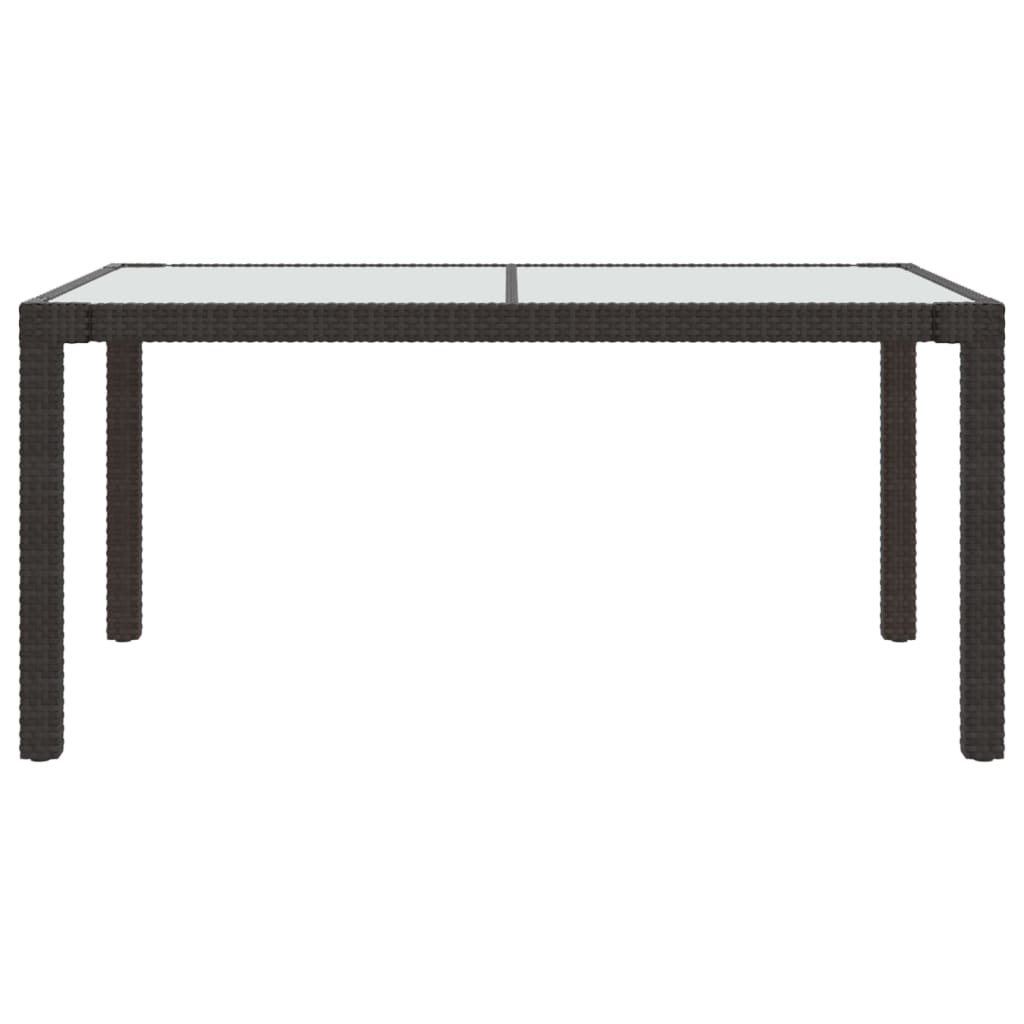 -Delige Tuinset Met Kussens Poly Rattan 5 150 cm tafellengte Bruin en wit