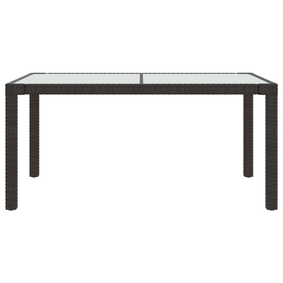 -Delige Tuinset Met Kussens Poly Rattan 5 150 cm tafellengte Bruin en wit