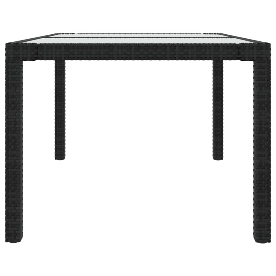 -Delige Tuinset Met Kussens Poly Rattan 5 150 cm tafellengte Zwart en wit