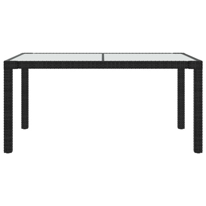 -Delige Tuinset Met Kussens Poly Rattan 5 150 cm tafellengte Zwart en wit