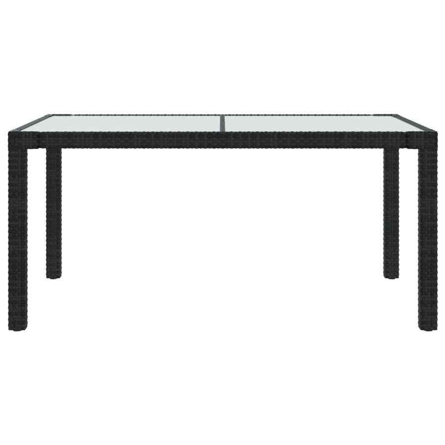 -Delige Tuinset Met Kussens Poly Rattan 5 150 cm tafellengte Zwart en wit