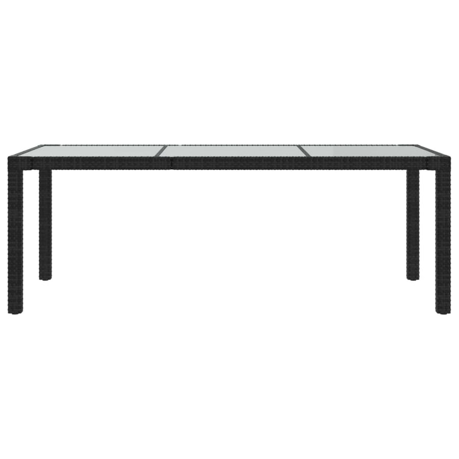 -Delige Tuinset Met Kussens Poly Rattan 7 190 cm tafellengte Zwart en wit