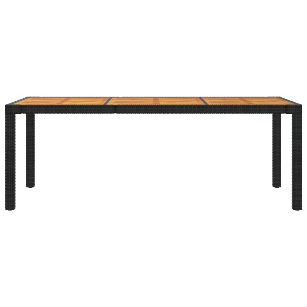 -Delige Tuinset Met Kussens Poly Rattan 9 190 cm tafellengte Zwart en bruin