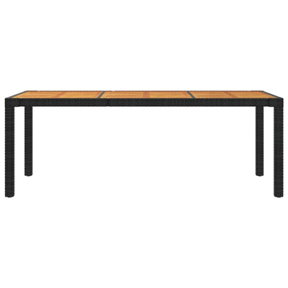 -Delige Tuinset Met Kussens Poly Rattan 9 190 cm tafellengte Zwart en bruin