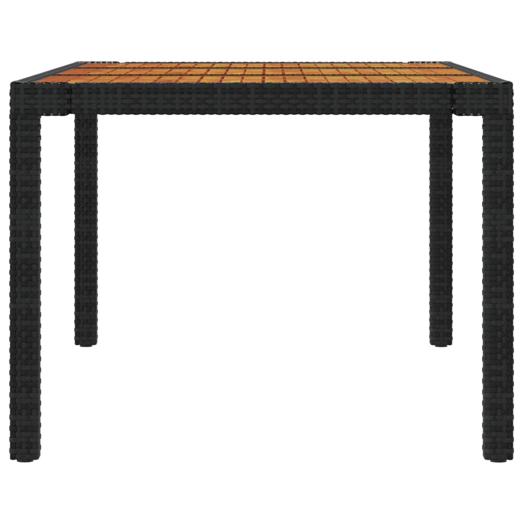 -Delige Tuinset Met Kussens Poly Rattan 9 190 cm tafellengte Zwart en bruin