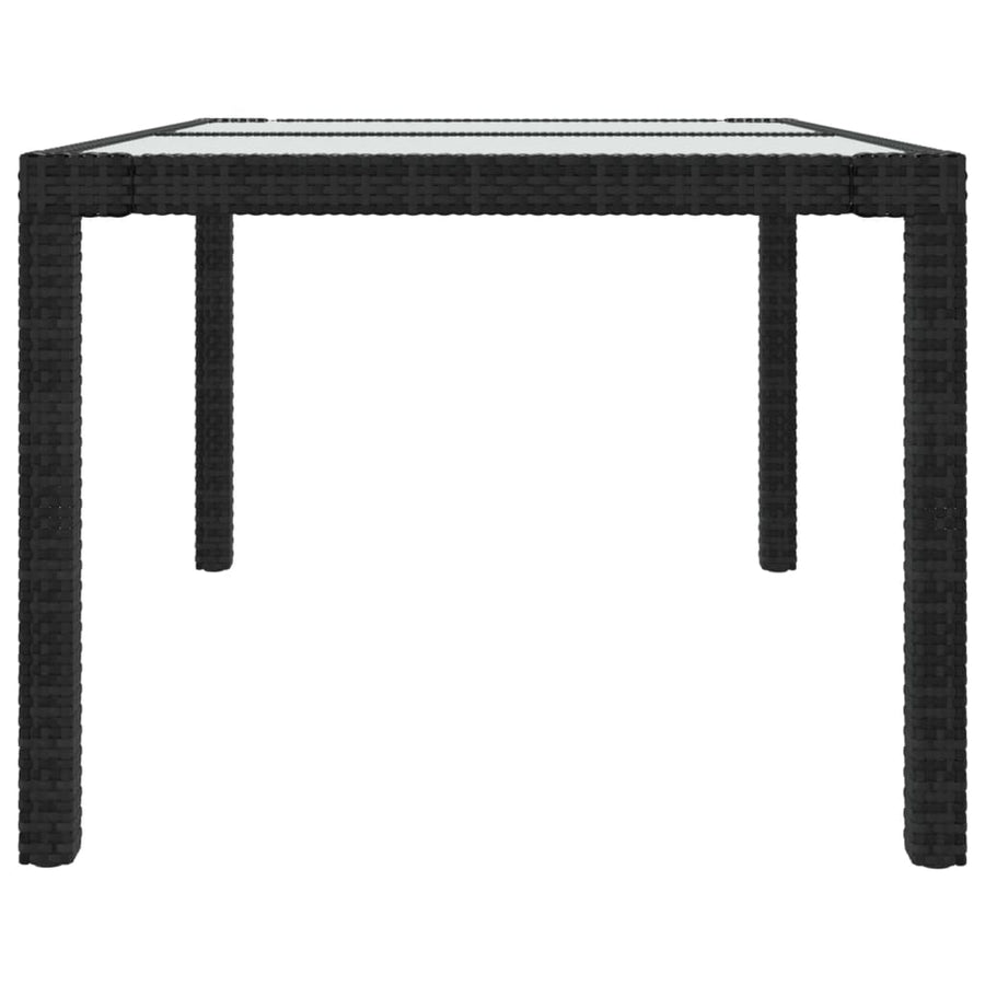-Delige Tuinset Met Kussens Poly Rattan 5 150 cm tafellengte Zwart en wit
