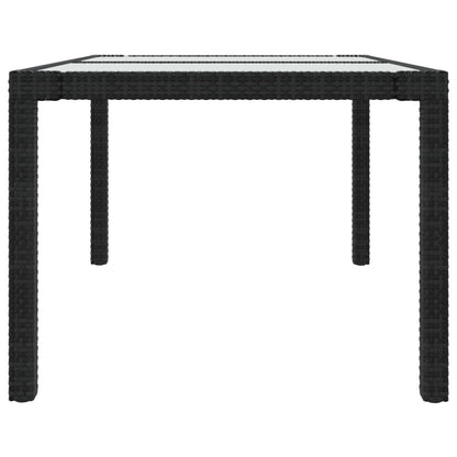 -Delige Tuinset Met Kussens Poly Rattan 7 150 cm tafellengte Zwart en wit