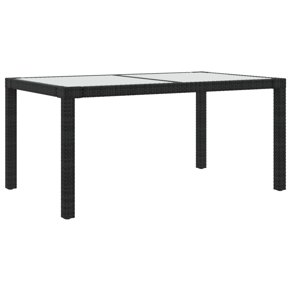 -Delige Tuinset Met Kussens Poly Rattan 7 150 cm tafellengte Zwart en wit