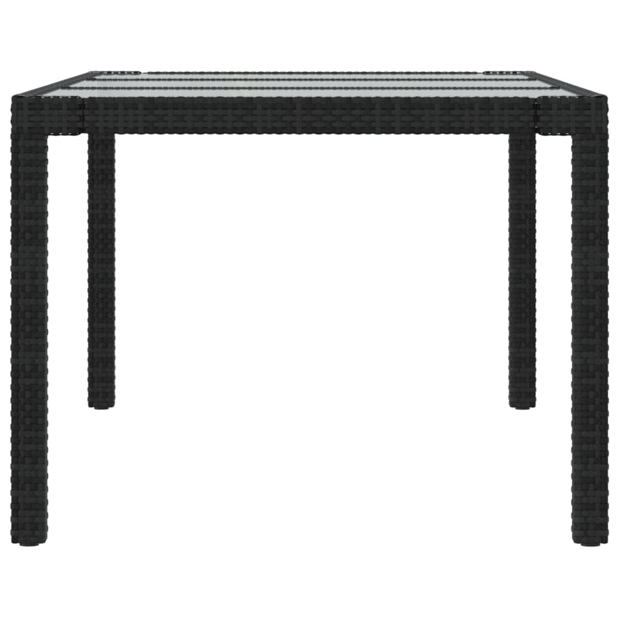-Delige Tuinset Met Kussens Poly Rattan 7 190 cm tafellengte Zwart en wit