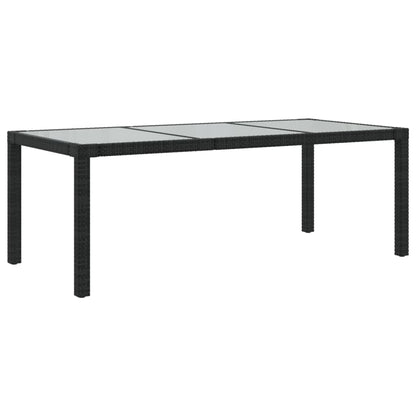 -Delige Tuinset Met Kussens Poly Rattan 7 190 cm tafellengte Zwart en wit
