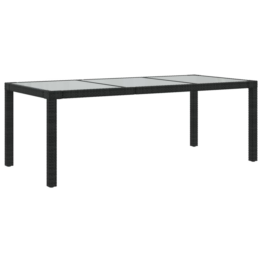 -Delige Tuinset Met Kussens Poly Rattan 7 190 cm tafellengte Zwart en wit