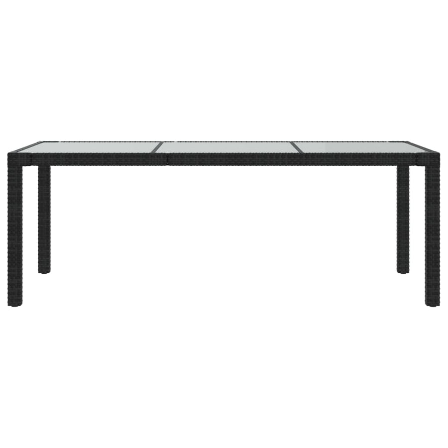 -Delige Tuinset Met Kussens Poly Rattan 7 190 cm tafellengte Zwart en wit