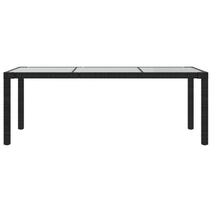 -Delige Tuinset Met Kussens Poly Rattan 9 190 cm tafellengte Zwart en wit