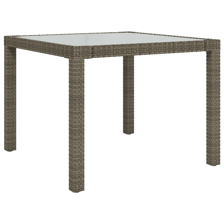 -Delige Tuinset Met Kussens Poly Rattan 3 90 cm tafellengte Grijs en wit