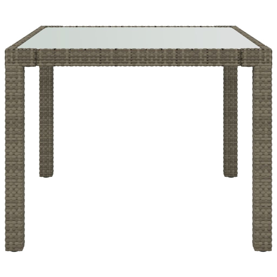 -Delige Tuinset Met Kussens Poly Rattan 3 90 cm tafellengte Grijs en wit
