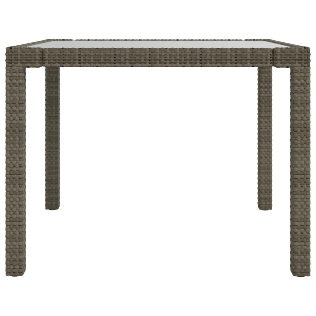 -Delige Tuinset Met Kussens Poly Rattan 3 90 cm tafellengte Grijs en wit