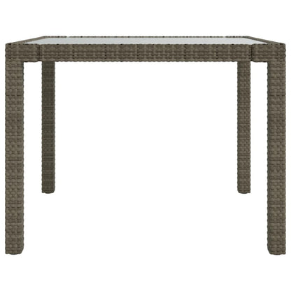 -Delige Tuinset Met Kussens Poly Rattan 3 90 cm tafellengte Grijs en wit