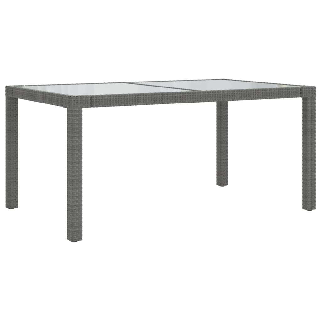 5-delige Tuinset met kussens poly rattan grijs