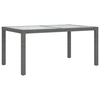 5-delige Tuinset met kussens poly rattan grijs
